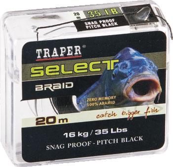 Spletaná šnúra Select čierna 35lbs 20m