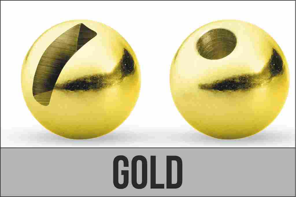 Hlavička Tungsten slotted 2,5mm Gold 10ks