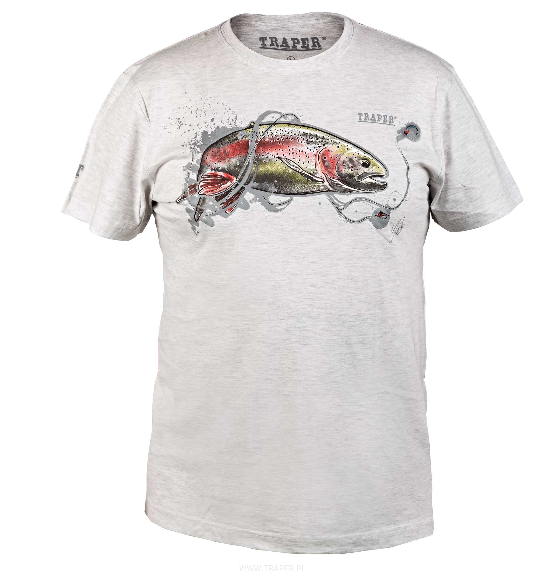 Tričko krátky rukáv Trout Light Grey 