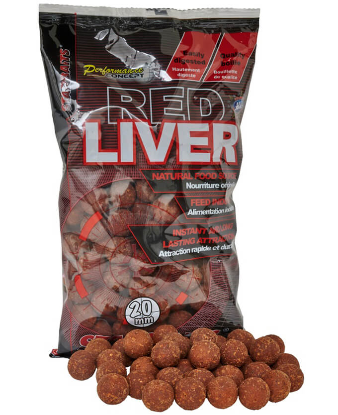 Boilies Red Liver 20mm 800g